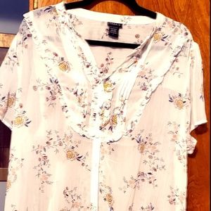 Torrid Sheer Floral Blouse